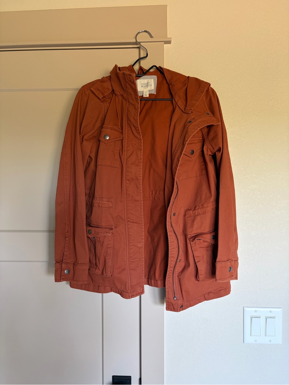 Market & Spruce Rust Utility Hooded Jacket - Women's